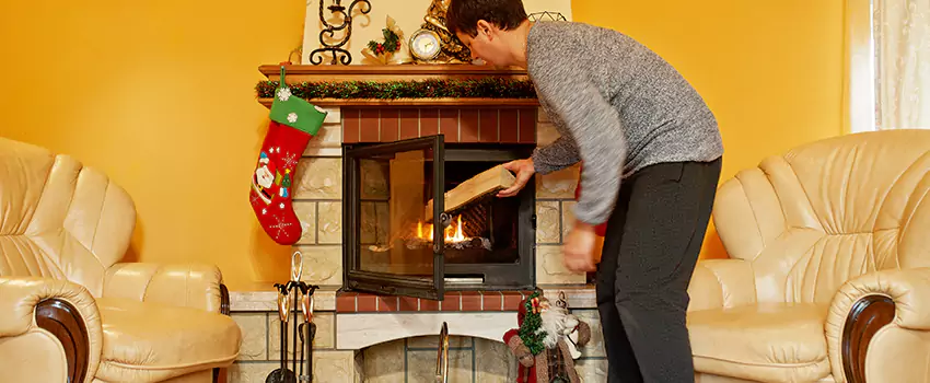 Rusted Metal Fireplace Restoration in West Palm Beach, Florida